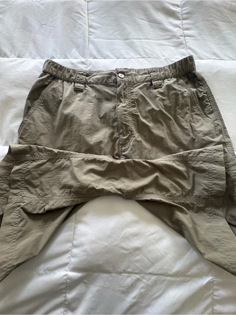 The North Face Cargo Shorts 100% Nylon Sz M Ins 9.5”Stowable Hike Climb Gorpcore